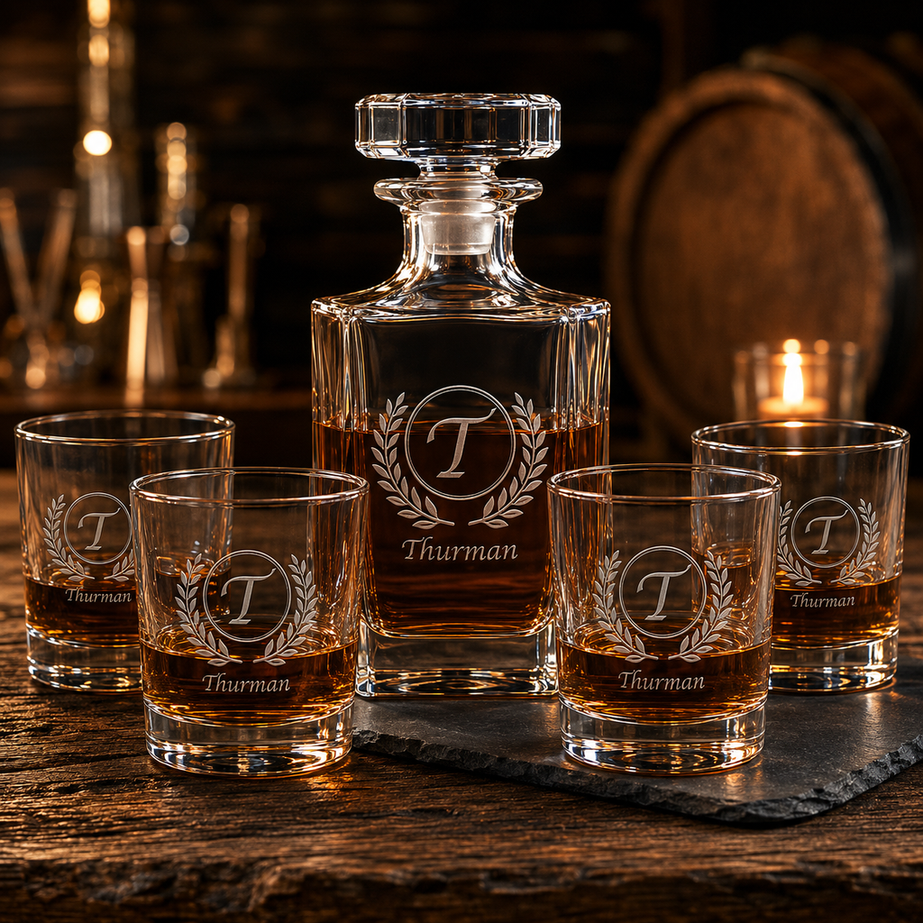 Personalized Decanter & Glass Gift Set