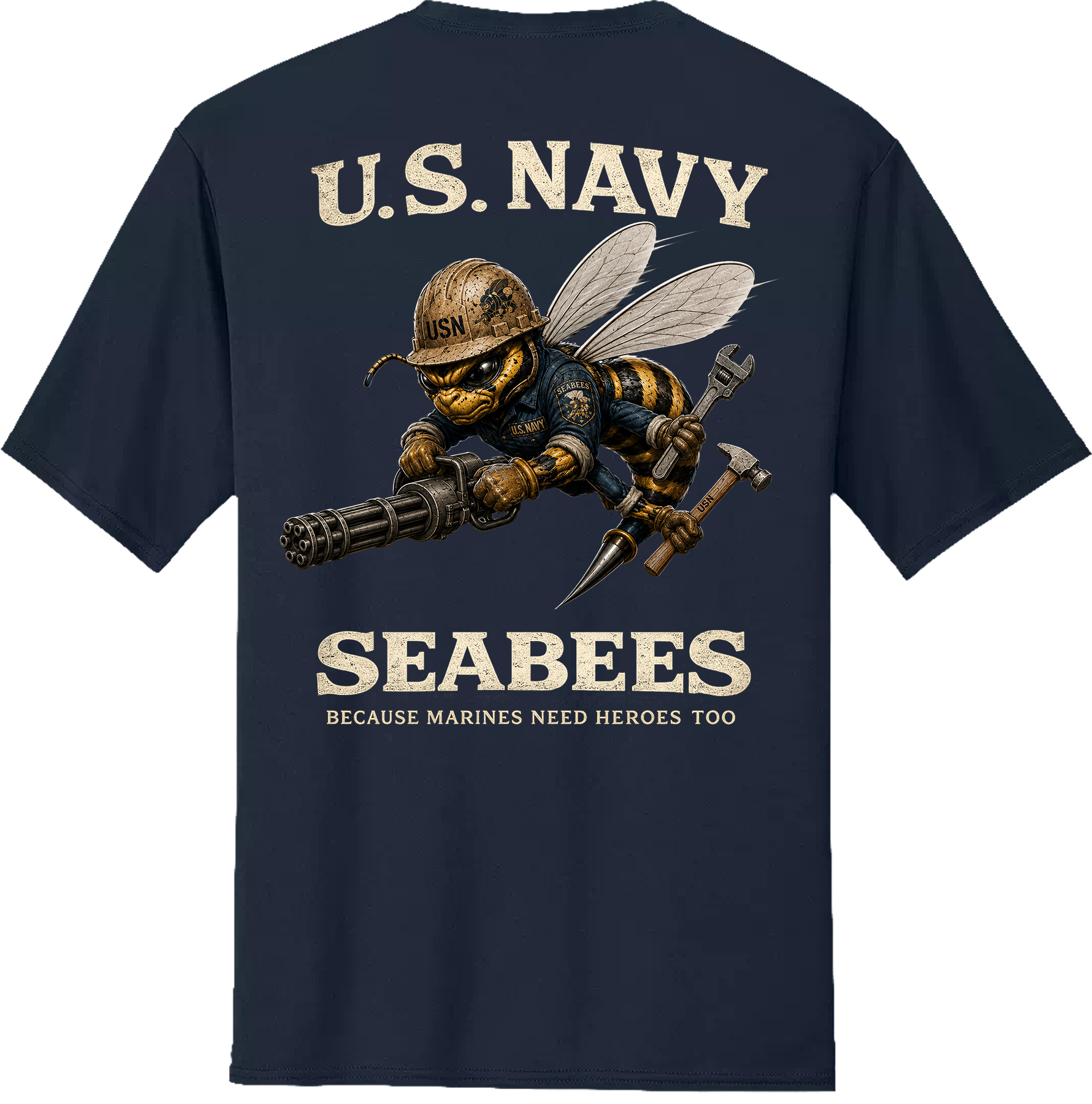 US Navy Seabees Tee – Because Marines Need Heroes Too